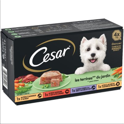 CESAR  Classics S&eacute;lection en terrine - terrines du jardin (8 x 150 g)