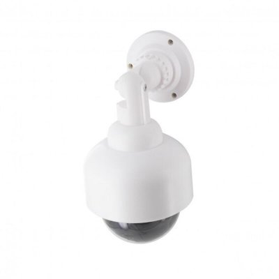 CHACON  - Cam&eacute;ra factice ext&eacute;rieure d&ocirc;me - Blanc - LED Bleue