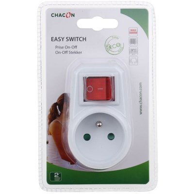 CHACON  Easy Switch, Int&eacute;rieur, EU, Blanc, 15,5 mm, 8 mm, 15 mm