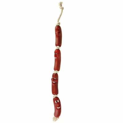 TRIXIE Cha&icirc;ne 4 Saucisses Snack Toy, 75 Cm - 3252 - Mon Animalerie