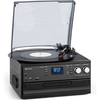 AUNA Cha&icirc;ne HiFi -  Oakland  - CD K7 & platine - noir