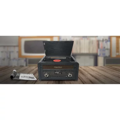 MUSE chaine hifi platine vinyle CD USB BLUETOOTH FM avec encodage marron noir MT-115 W  
