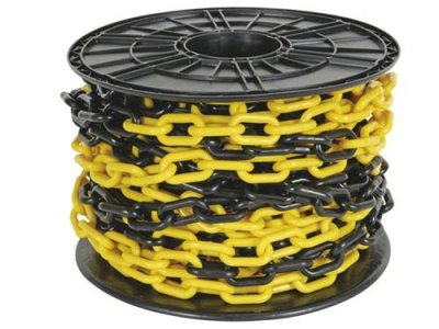 PEREL Chaine jaune/noir 8 mm sur devidoir - 25 m SCR8Y RI8976