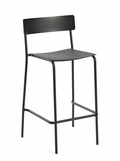 Chaise de bar en aluminium noir August - Serax