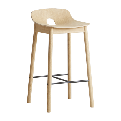 Chaise de bar en ch&ecirc;ne naturel 65 cm Mono - WOUD