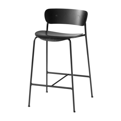 Chaise de bar en ch&ecirc;ne noir AV7 Pavilion -&tradition