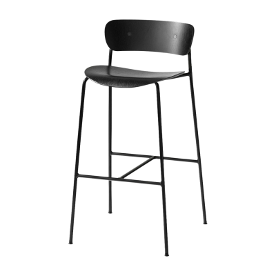 Chaise de bar en ch&ecirc;ne noir AV9 Pavilion -&tradition
