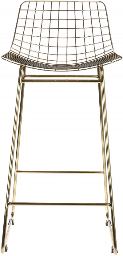 Chaise de bar en m&eacute;tal dor&eacute; Wire - HKliving