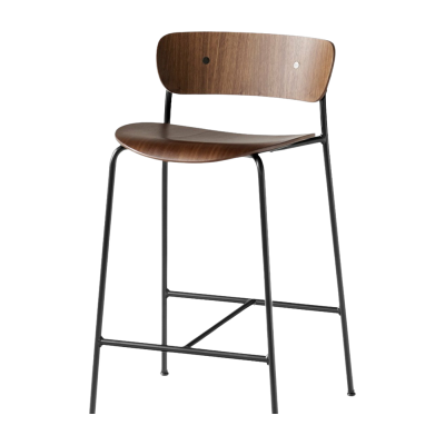 Chaise de bar en noyer AV7 Pavilion -&tradition