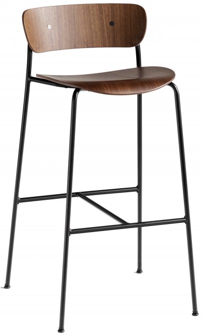 Chaise de bar en noyer AV9 Pavilion -&tradition