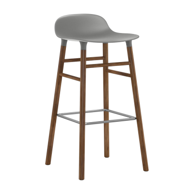 Chaise de bar Form avec structure en bois Gris Normann Copenhagen