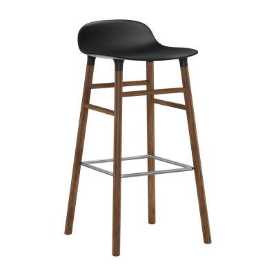 Chaise de bar Form avec structure en bois Noir Normann Copenhagen