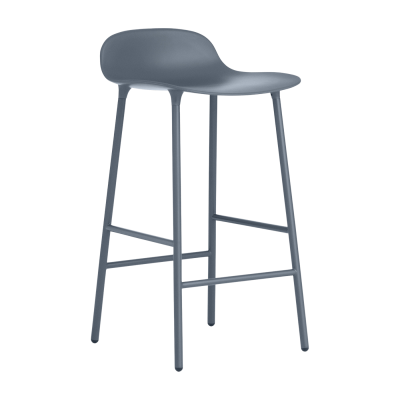 Chaise de bar Form avec structure en m&eacute;tal Bleu Normann Copenhagen