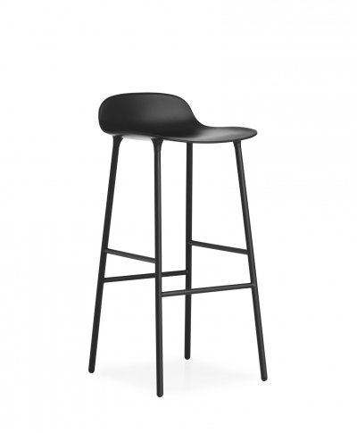 Chaise de bar Form avec structure en m&eacute;tal Noir Normann Copenhagen