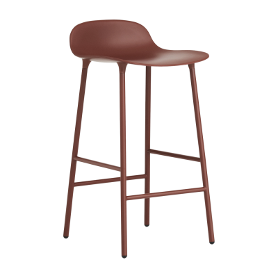 Chaise de bar Form avec structure en m&eacute;tal Rouge Normann Copenhagen