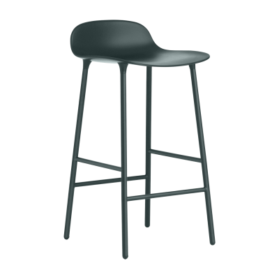 Chaise de bar Form avec structure en m&eacute;tal Vert Normann Copenhagen