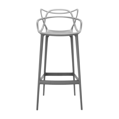 Chaise de bar grise 75 cm Masters - Kartell