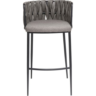 Chaise de bar grise simili cuir cheerio