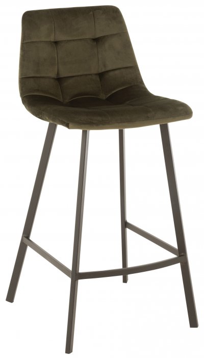 NON RENSEIGNE Chaise de bar m&eacute;tal vert fonc&eacute; Olivier 