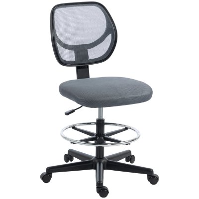 Chaise De Bureau Assise Haute R&eacute;glable H. 93-113 Cm Tissu Maille