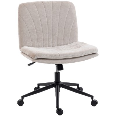 Chaise De Bureau Design Effet Coquillage Tissu Beige