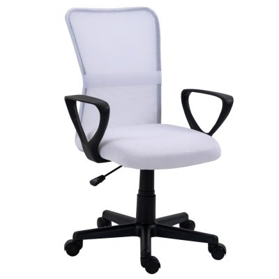 Chaise de bureau ergonomique r&eacute;glable Blanc STACY