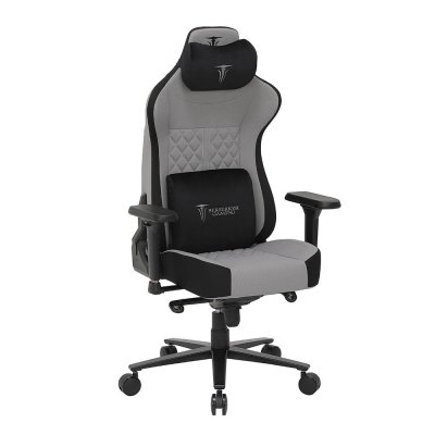 BERSERKER GAMING Chaise De Bureau Gaming Berserker Noir Et Gris Luxe 130-138 Cm
