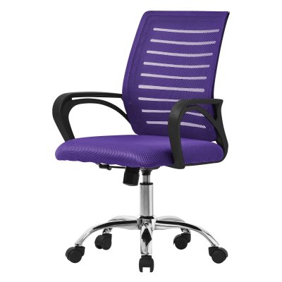 Chaise de bureau gaming ergonomique violet pivotante 360&deg; maille respirante