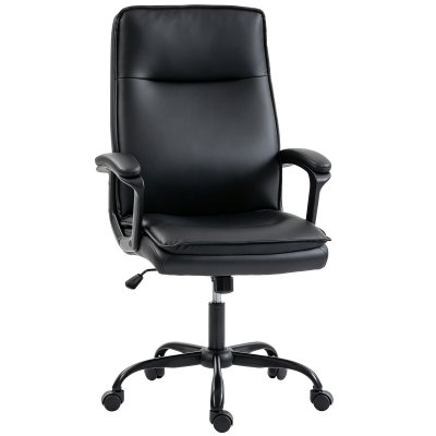 Chaise de bureau hauteur r&eacute;glable fonction bascule pu noir