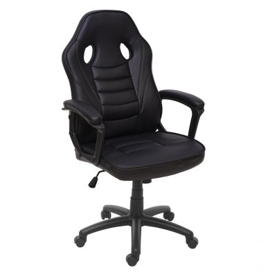 MENDLER Chaise de bureau  HWC-F59 similicuir noir