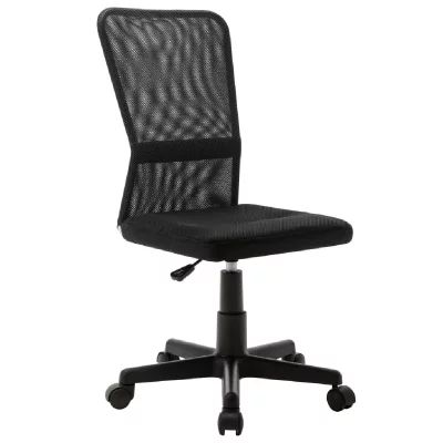 Chaise de bureau Noir 44x52x100 cm Tissu en maille vidaXL - Noir
