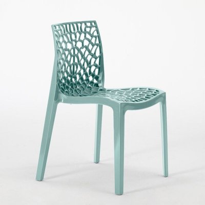 Chaise de cuisine bar caf&eacute; en polypropyl&egrave;ne nid d'abeille Gruvyer Grand Soleil Couleur: Vert 3