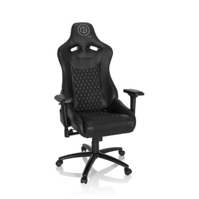 HJH OFFICE Chaise de Gaming / Chaise de bureau GAMEBREAKER SX 04 Tissu / Similicuir Noir