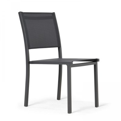 OVIALA Chaise de jardin - 48 x 60 x 87 cm - Aluminium -  - Gris