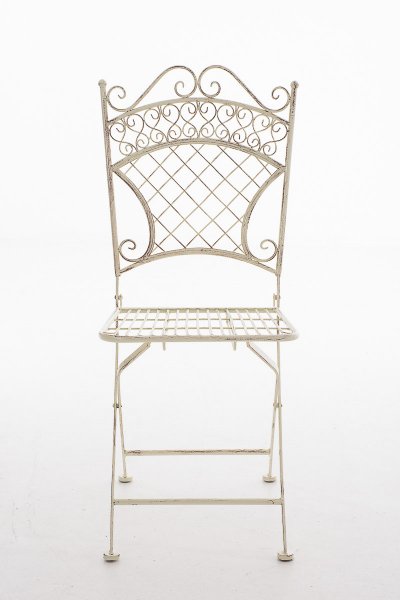 OVEGNA Chaise de jardin adelar , cr&egrave;me antique 