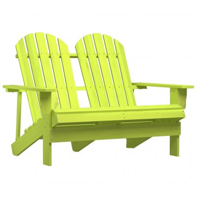 VIDAXL Chaise de jardin Adirondack 2 places Bois de sapin massif Vert