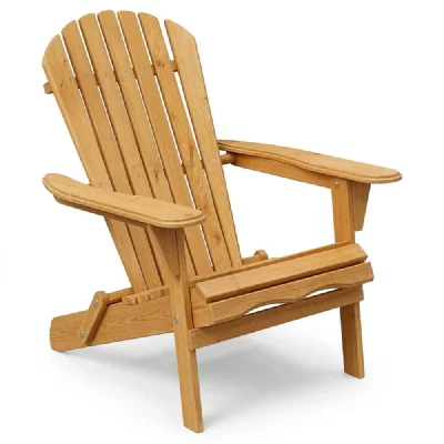 PRIVATEFLOOR Chaise de jardin Adirondack - Bois Bois naturel 