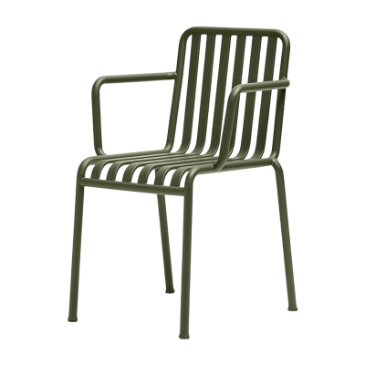 HAY Chaise de jardin avec accoudoir en m&eacute;tal olive Palissade - 