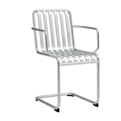 HAY Chaise de jardin avec accoudoirs en acier galvanis&eacute; Palissade - 