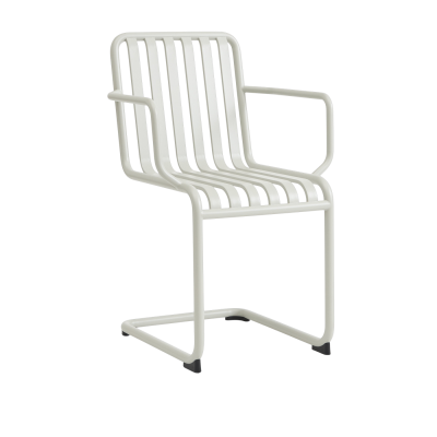 HAY Chaise de jardin avec accoudoirs en acier gris clair Palissade - 