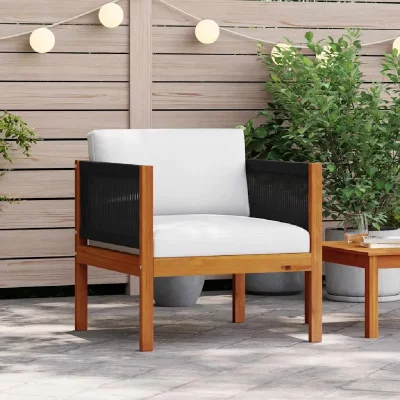 VIDAXL Chaise de jardin avec coussin Bois d'acacia solide  n/a