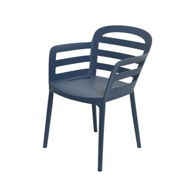 JARDIDECO Chaise de jardin bleue Boston - 