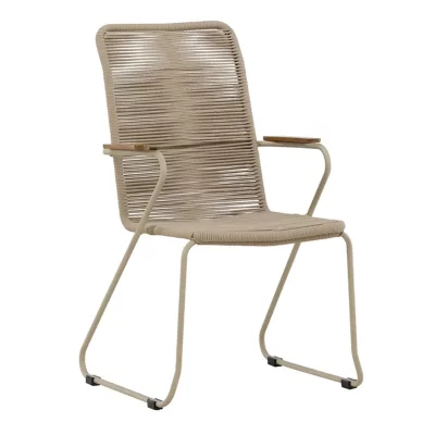 GENERIQUE Chaise de Jardin Empilable Bois 93cm Beige