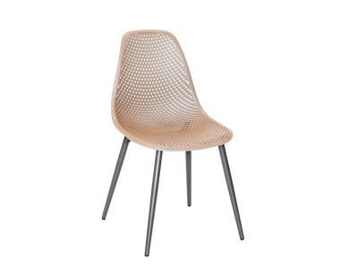 JARDILINE Chaise de jardin en aluminium et r&eacute;sine coloris taupe Malte - 