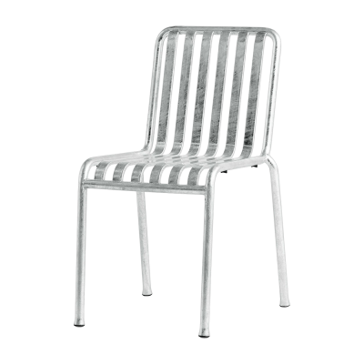 HAY Chaise de jardin en m&eacute;tal gris galvanis&eacute; Palissade - 