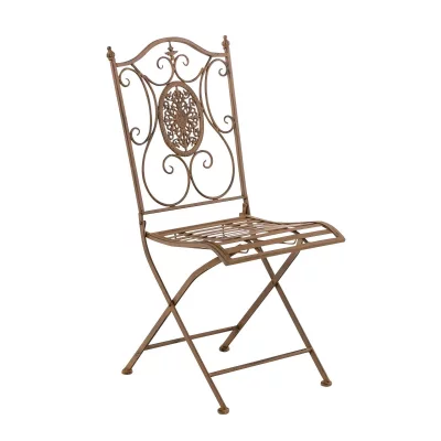  Chaise de jardin en m&eacute;tal Sibell , Marron antique