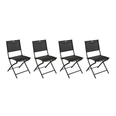 HESPERIDE Chaise de jardin pliante m&eacute;tal Modula Gris anthracite/Graphite