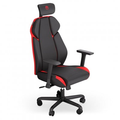 ENDORFY Chaise de jeu  Meta RD, r&eacute;glable en hauteur, 420-500 mm, tissu noir-rouge, supporte 120 kg