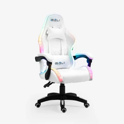 EGLI Chaise de jeu ergonomique pour enfants lumi&egrave;res led rgb Pixy Junior