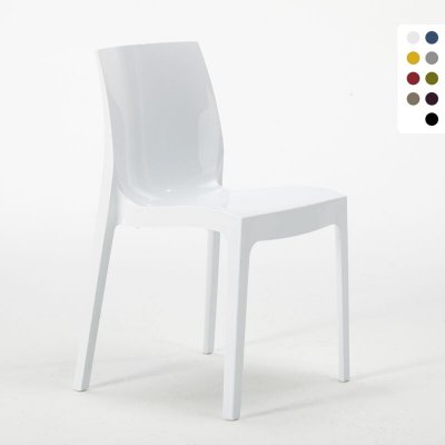 Chaise design blanc laqu&eacute; Victory